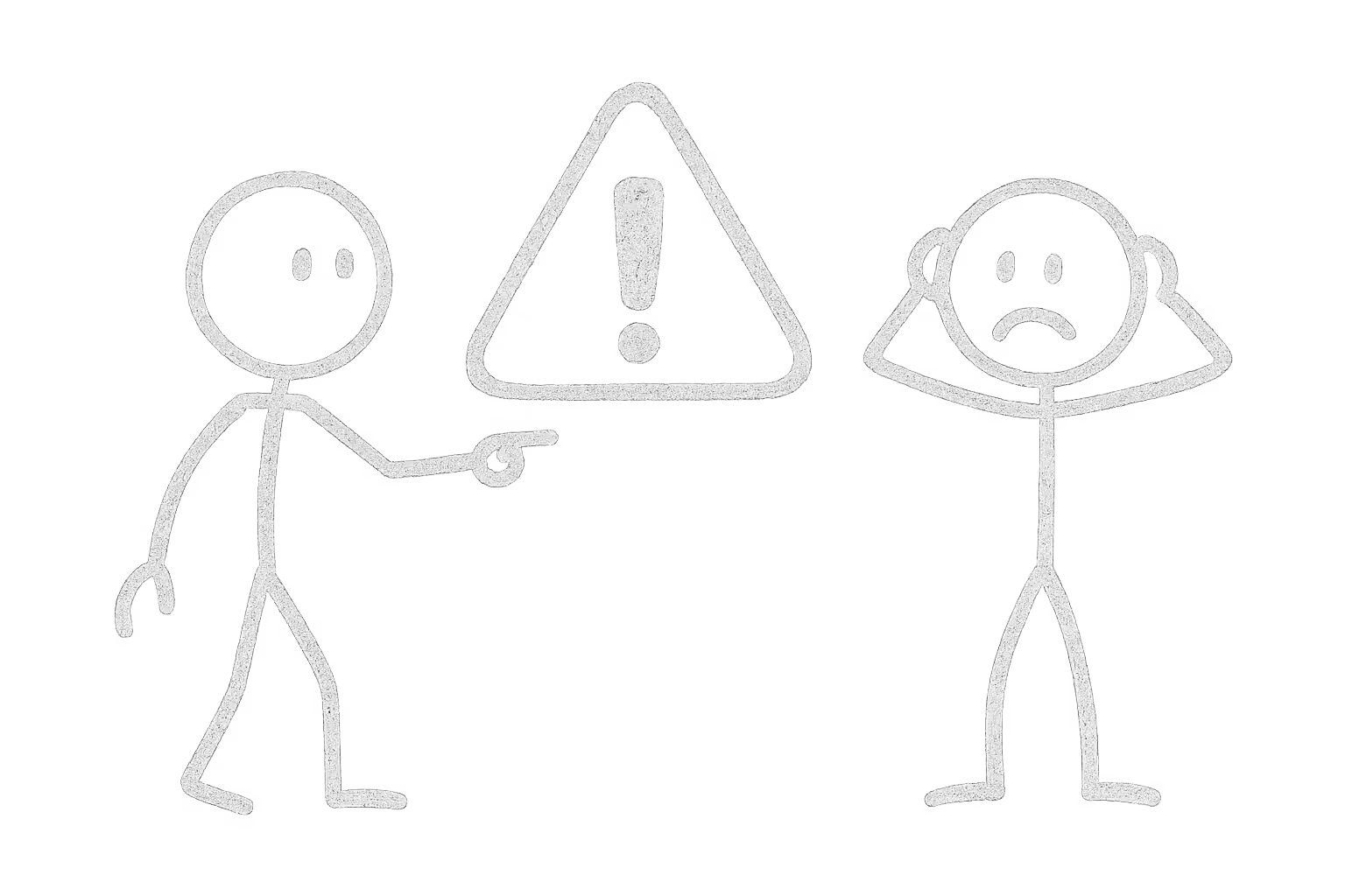 20251025 1753 Stickman i Znak Ostrzegawczy simple compose 01k8e13tcpe3zvxvvzmb5kv6cd