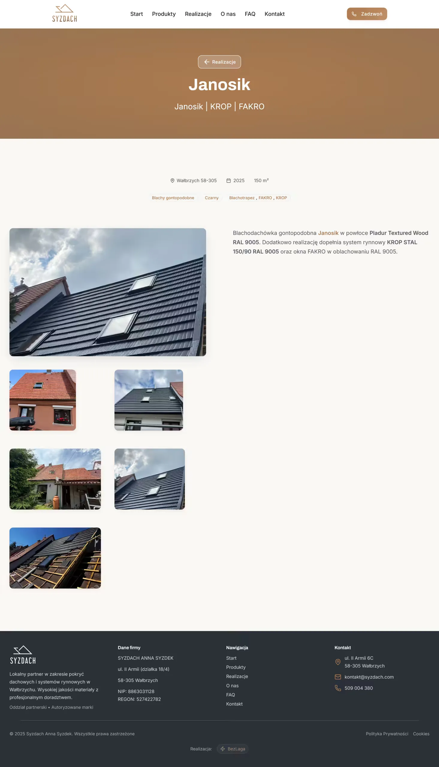 Syzdach: fragment strony