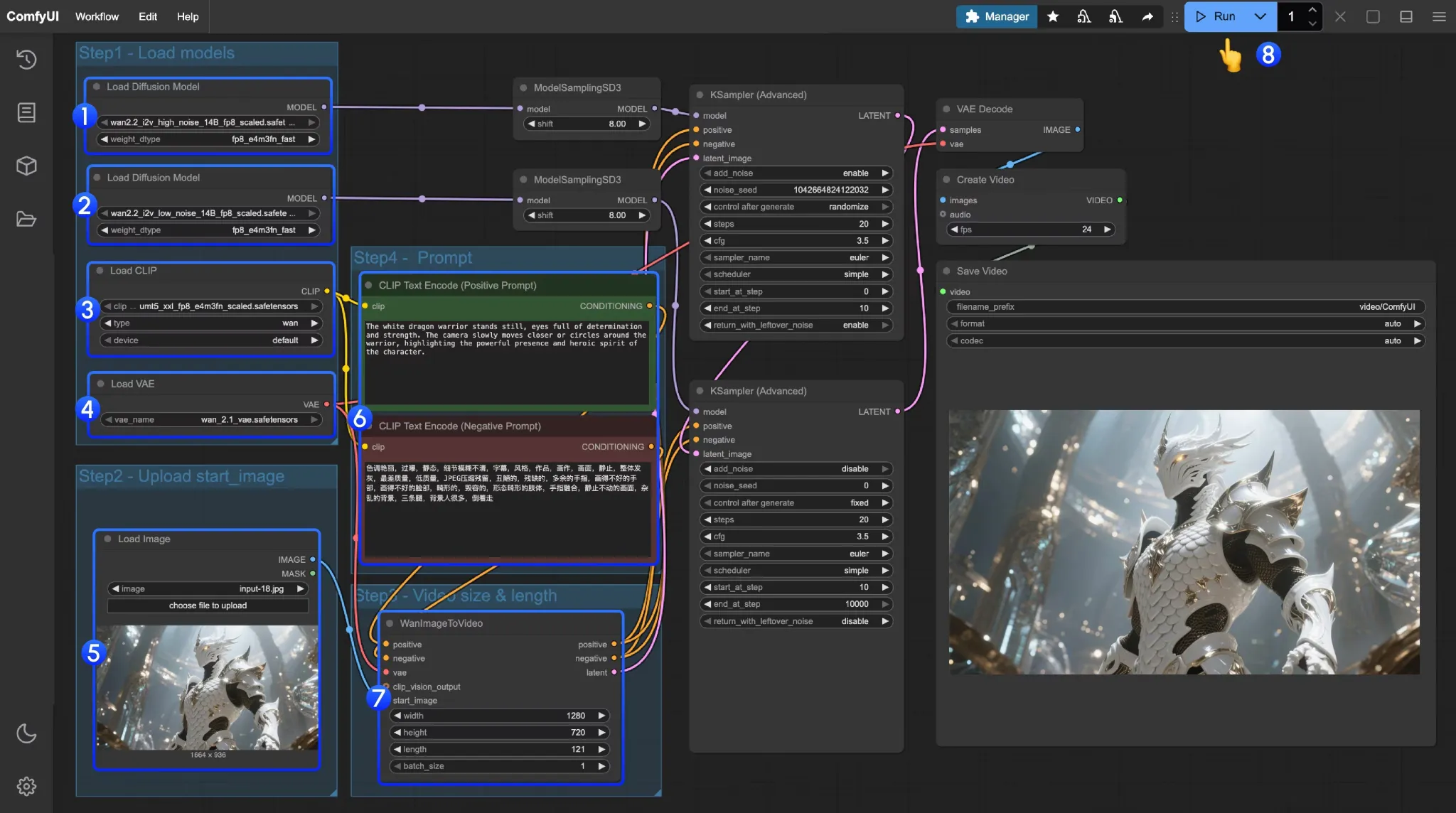Workflow ComfyUI Wan 2.2 I2V